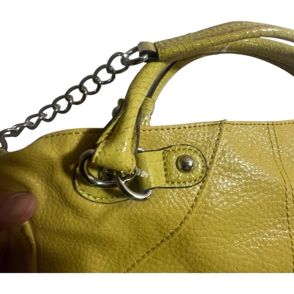 Kathy Van Zeeland yellow faux leather embelleced with rhinestones NWT - Picture 11 of 16